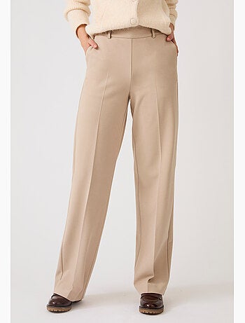 Pantalon large enfilable maille jersey - Damart