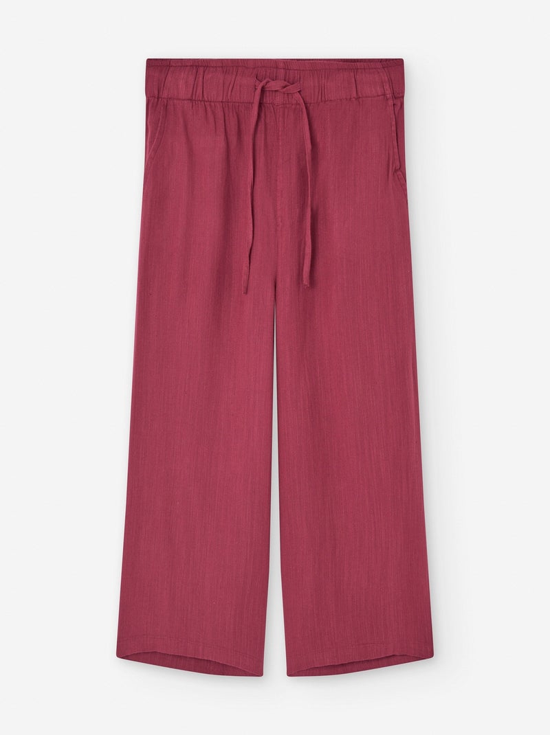 Pantalon Large et Droit avec Cordon Rouge - Kiabi