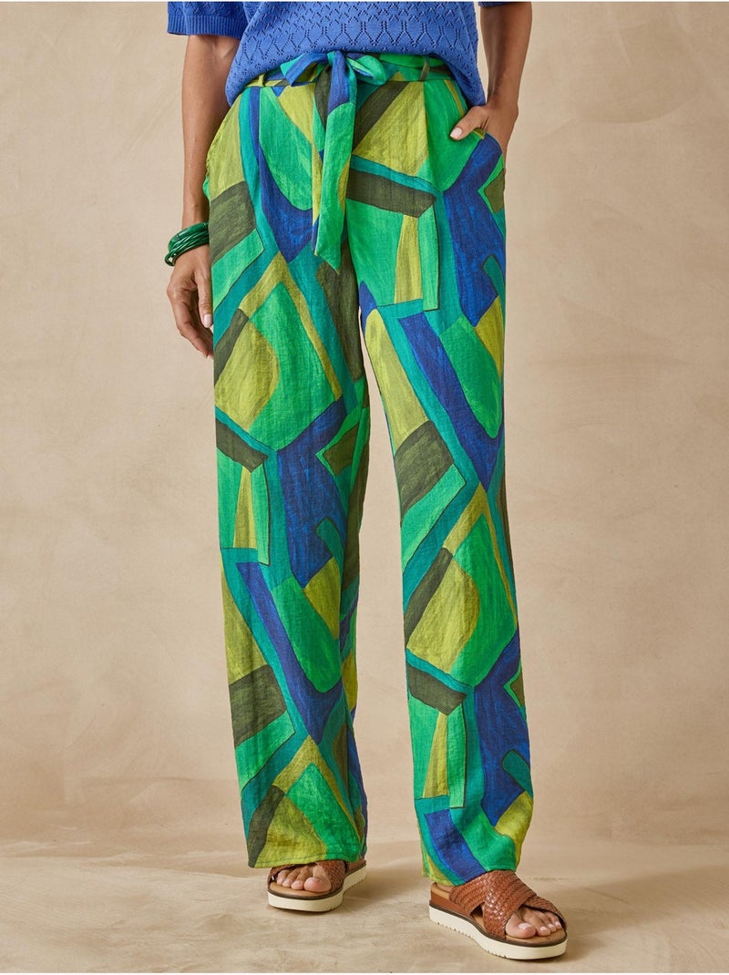 Pantalon large et fluide - DAXON Vert - Kiabi