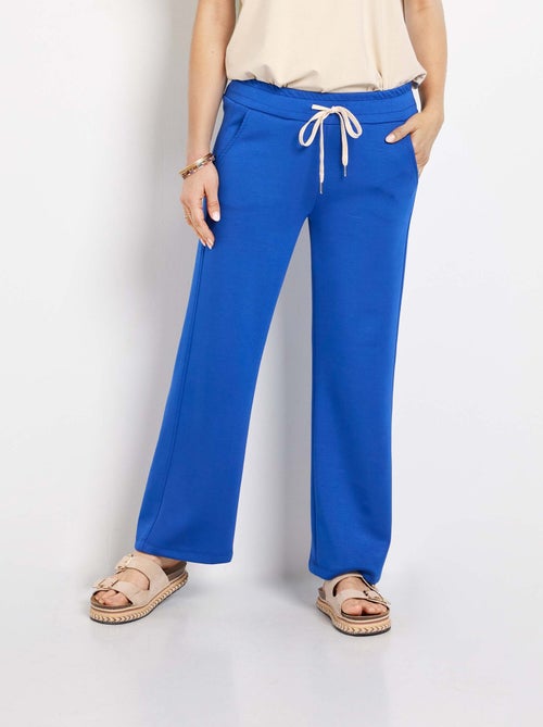 Pantalon large et fluide en maille douce - Kiabi