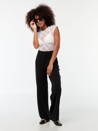 Pantalon large et fluide zippé 'JDY'