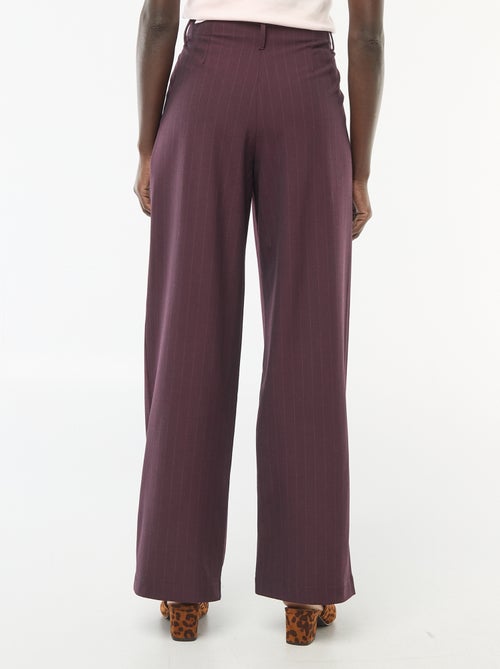 Pantalon large femme à pinces rayé - Kiabi Pantalon large femme à pinces rayé - Kiabi