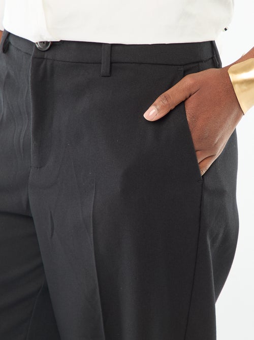 Pantalon large femme à taille haute - Kiabi