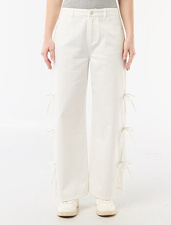 Pantalon large femme à taille standard
