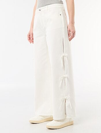 Pantalon large femme à taille standard