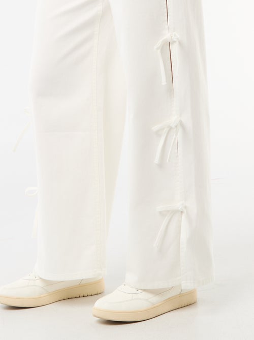 Pantalon large femme à taille standard - Kiabi