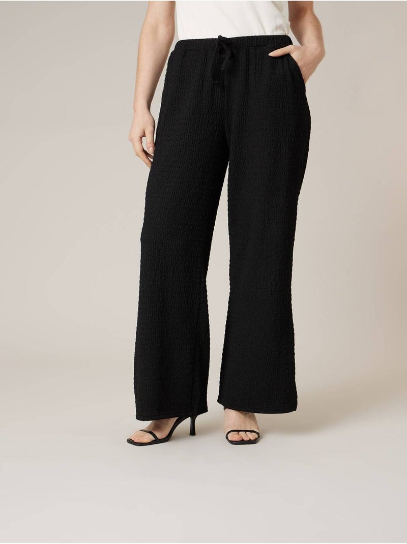 Pantalon large femme 'Deeluxe' Noir - Kiabi