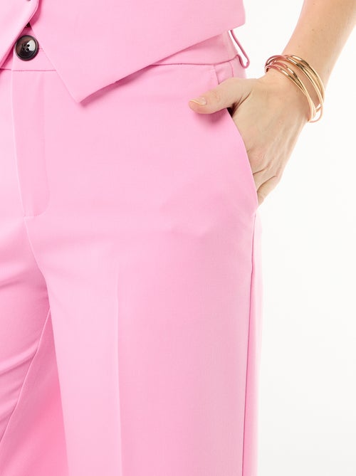 Pantalon large femme en chaîne et trame - Kiabi Pantalon large femme en chaîne et trame - Kiabi