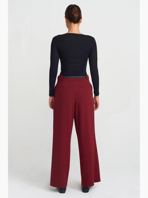 Pantalon large femme en crêpe avec ceinture dilvin - Kiabi Pantalon large femme en crêpe avec ceinture dilvin - Kiabi