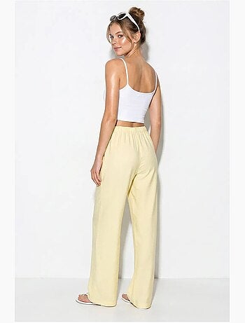 Pantalon large femme en crêpe lucci