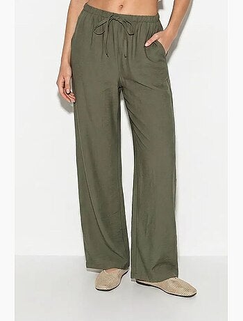 Pantalon large femme en crêpe lucci