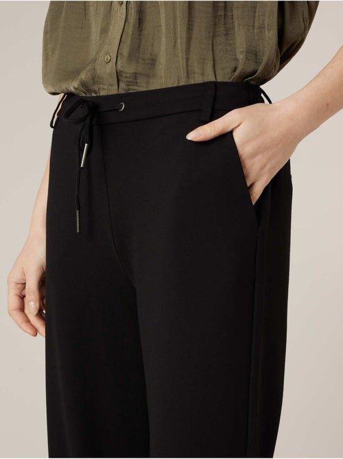 Pantalon large femme en interlock 'Deeluxe' - Kiabi