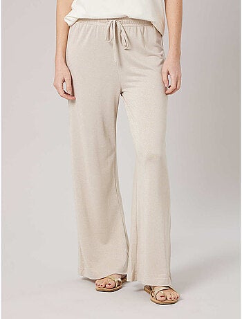 Pantalon large femme en jersey lurex 'Deeluxe'