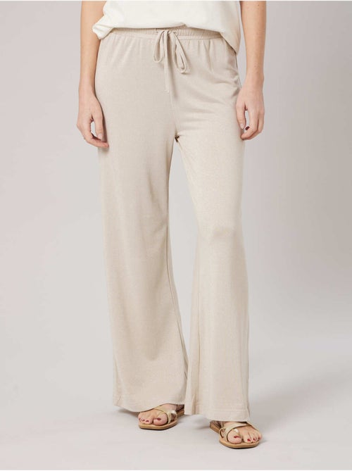 Pantalon large femme en jersey lurex 'Deeluxe' - Kiabi