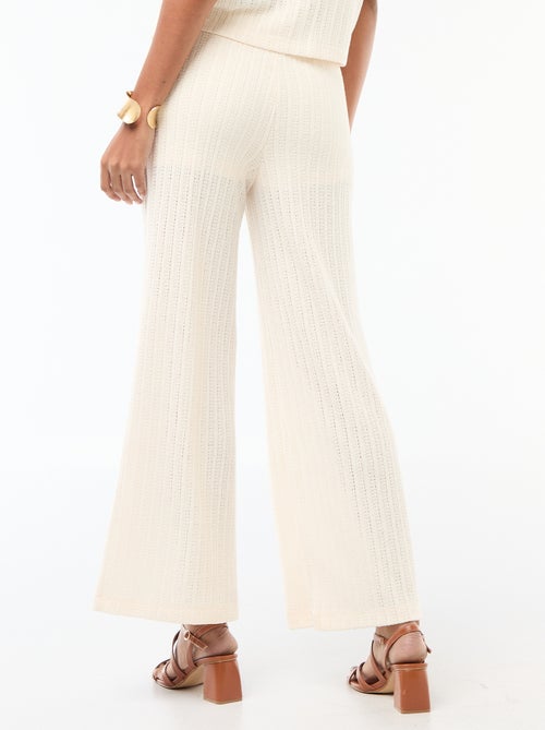 Pantalon large femme en maille légère - Kiabi Pantalon large femme en maille légère - Kiabi