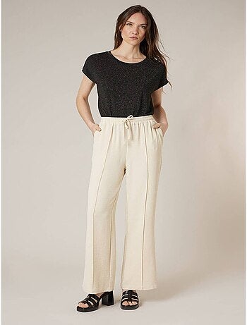 Pantalon large femme en matière fluide 'Deeluxe'