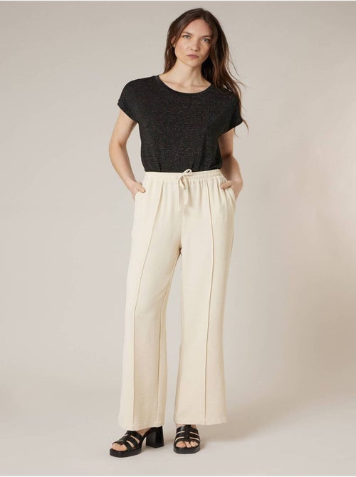 Pantalon large femme en matière fluide 'Deeluxe' - Kiabi
