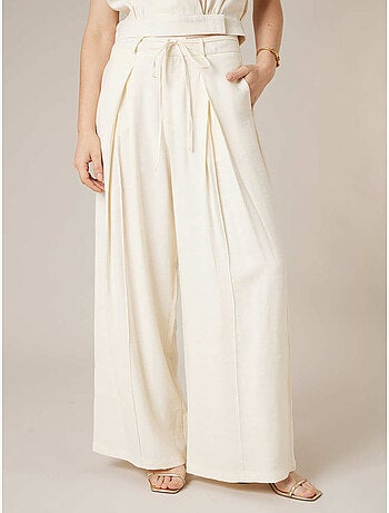Pantalon large femme en matière fluide 'Deeluxe'