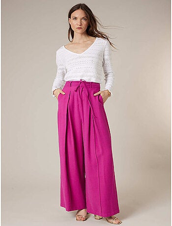 Pantalon large femme en matière fluide 'Deeluxe'
