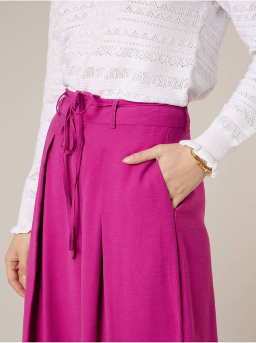 Pantalon large femme en matière fluide 'Deeluxe' - Kiabi