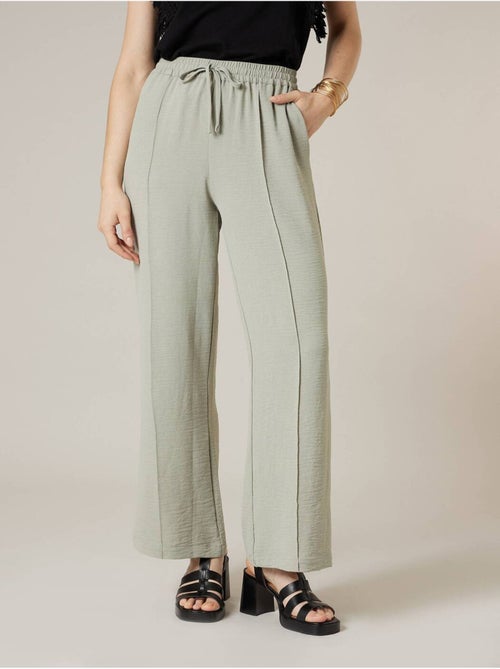 Pantalon large femme en matière fluide 'Deeluxe' - Kiabi