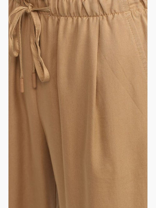 Pantalon large femme en tencel avec taille à cordon dilvin - Kiabi Pantalon large femme en tencel avec taille à cordon dilvin - Kiabi