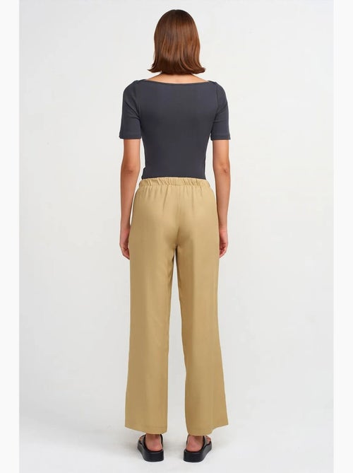 Pantalon large femme en tencel avec taille à cordon dilvin - Kiabi Pantalon large femme en tencel avec taille à cordon dilvin - Kiabi