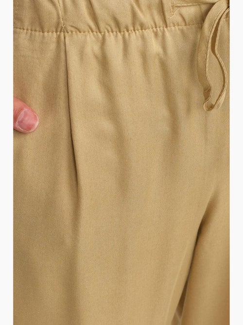 Pantalon large femme en tencel avec taille à cordon dilvin - Kiabi Pantalon large femme en tencel avec taille à cordon dilvin - Kiabi