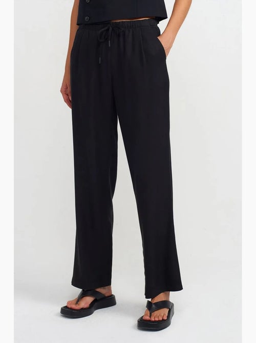Pantalon large femme en tencel avec taille à cordon dilvin - Kiabi Pantalon large femme en tencel avec taille à cordon dilvin - Kiabi