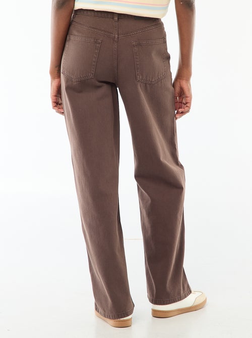 Pantalon large femme en twill - Kiabi