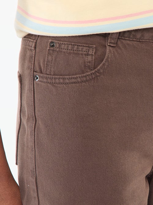Pantalon large femme en twill - Kiabi