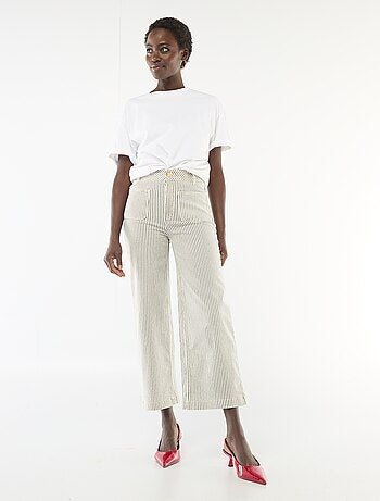 Pantalon large femme taille standard