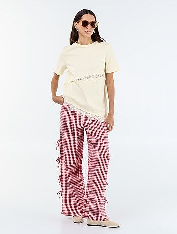 Pantalon large femme fantaisie