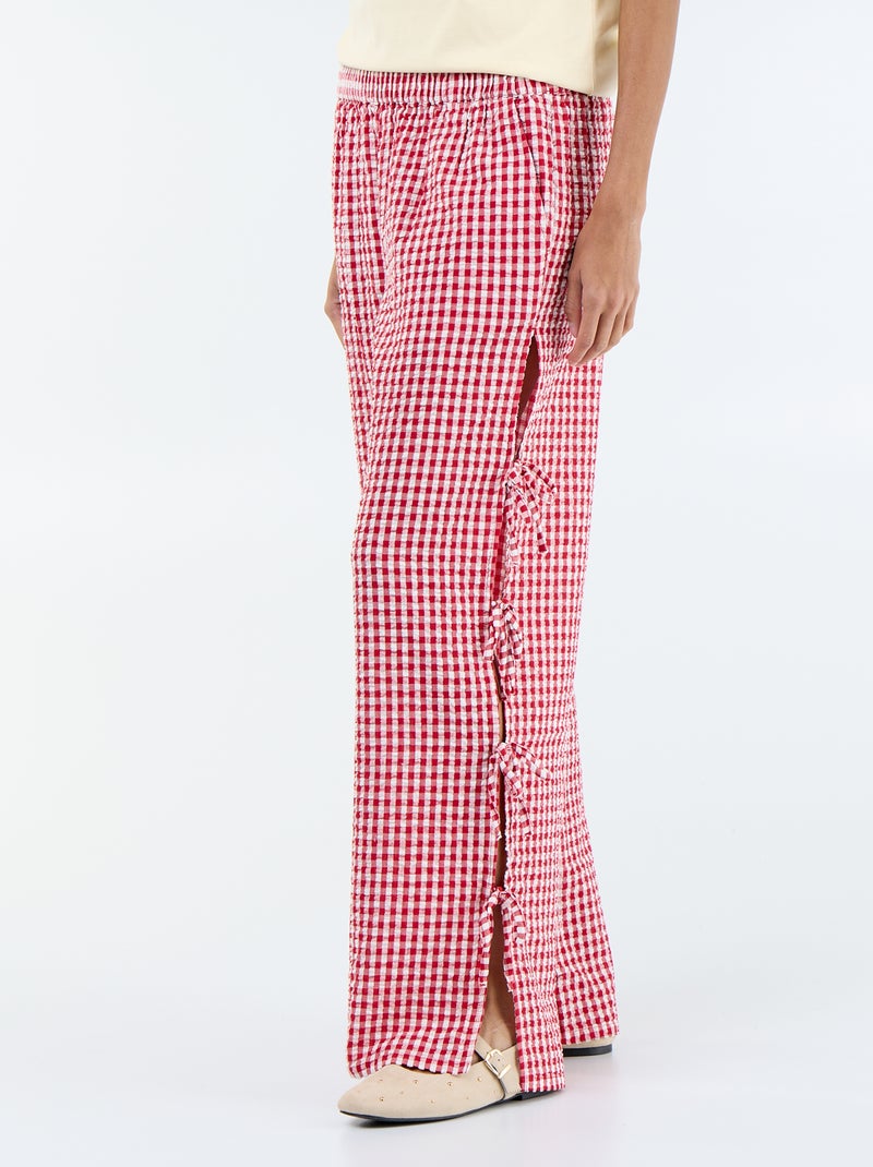 Pantalon large femme fantaisie Rouge - Kiabi