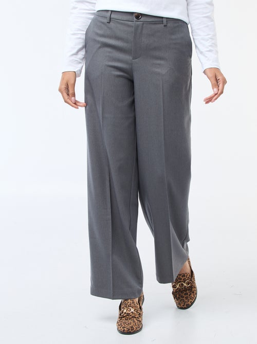 Pantalon large femme fluide à ceinture - Kiabi