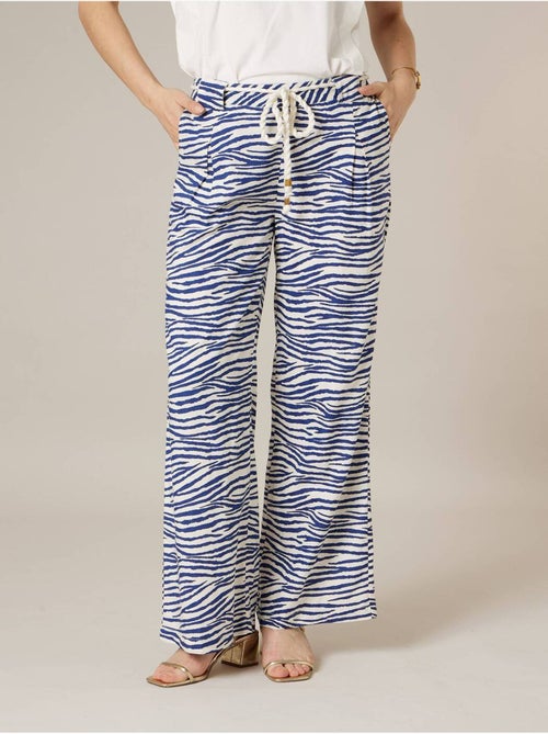 Pantalon large femme imprimé animalier 'Deeluxe' - Kiabi