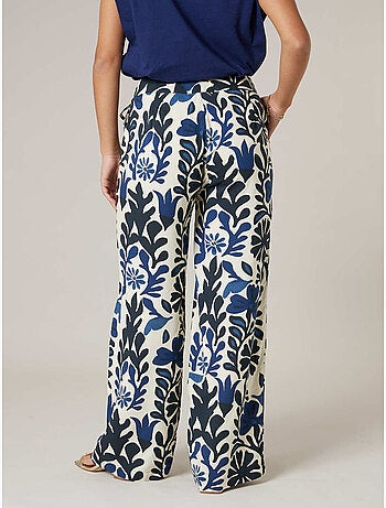 Pantalon large femme imprimé 'Deeluxe'