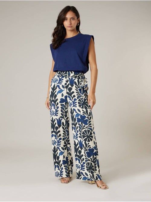 Pantalon large femme imprimé 'Deeluxe' - Kiabi