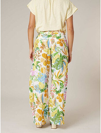 Pantalon large femme imprimé fleuri 'Deeluxe'