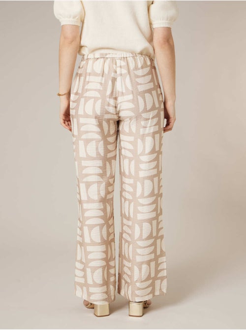 Pantalon large femme imprimé graphique 'Deeluxe' - Kiabi