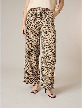Pantalon large femme imprimé léopard 'Deeluxe'