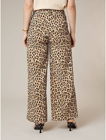 Pantalon large femme imprimé léopard 'Deeluxe'