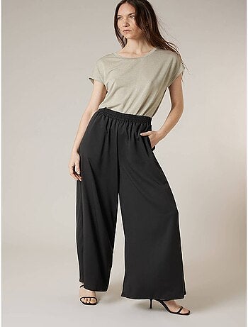 Pantalon large femme matière fluide 'Deeluxe'