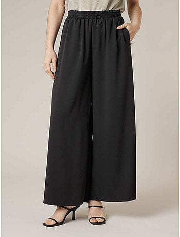 Pantalon large femme matière fluide 'Deeluxe'