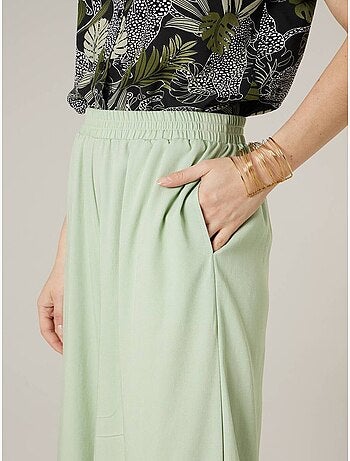 Pantalon large femme matière fluide 'Deeluxe'