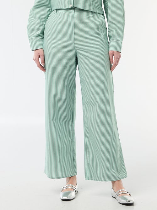 Pantalon large femme rayé fantaisie - Kiabi Pantalon large femme rayé fantaisie - Kiabi