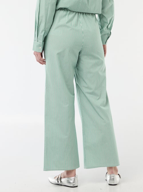 Pantalon large femme rayé fantaisie - Kiabi Pantalon large femme rayé fantaisie - Kiabi