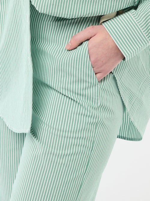 Pantalon large femme rayé fantaisie - Kiabi Pantalon large femme rayé fantaisie - Kiabi