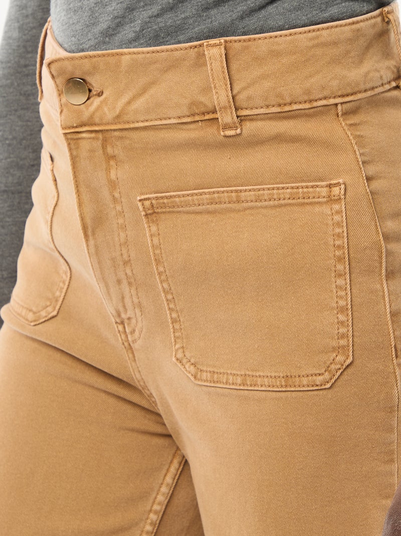 Pantalon large femme taille standard Camel - Kiabi