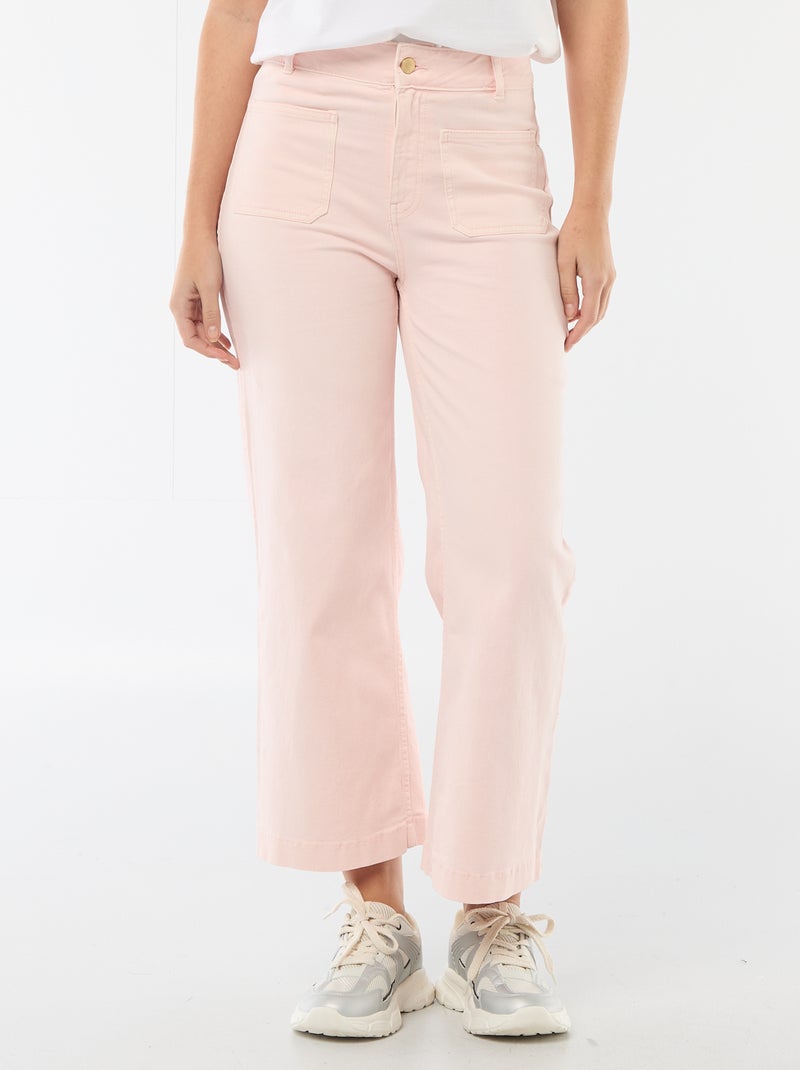 Pantalon large femme taille standard Rose - Kiabi